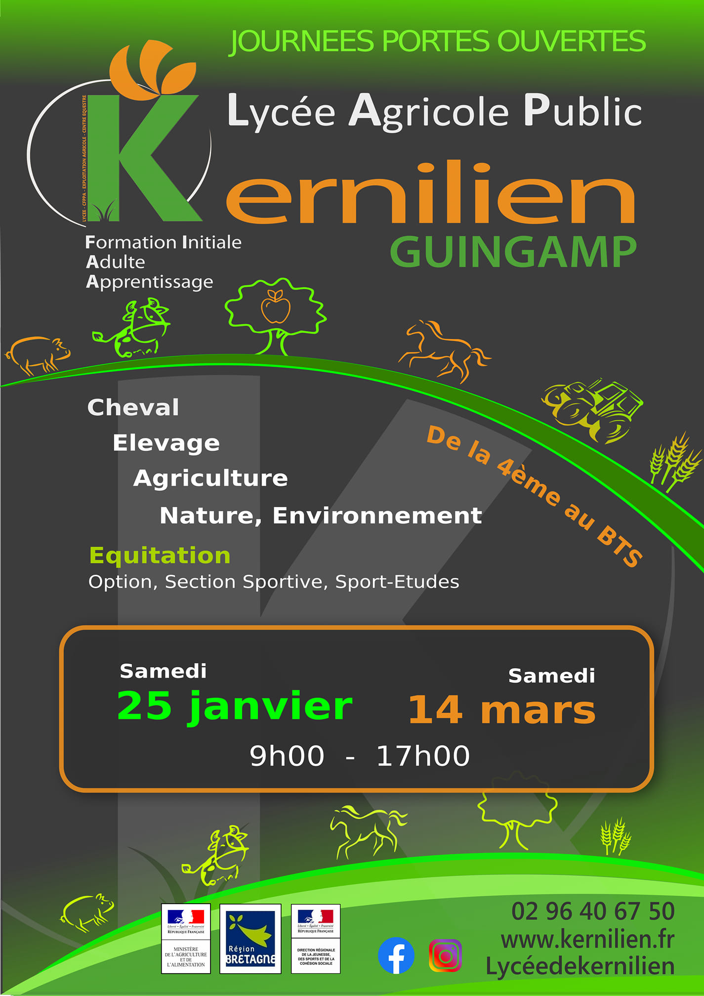 Journée Portes Ouvertes Lycée de Kernilien à Guigamp