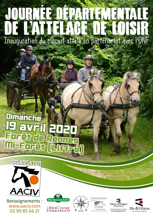 Reportée en 2021 : Journée Nationale Attelage Loisir en forêt de Rennes le 19 avril 2020