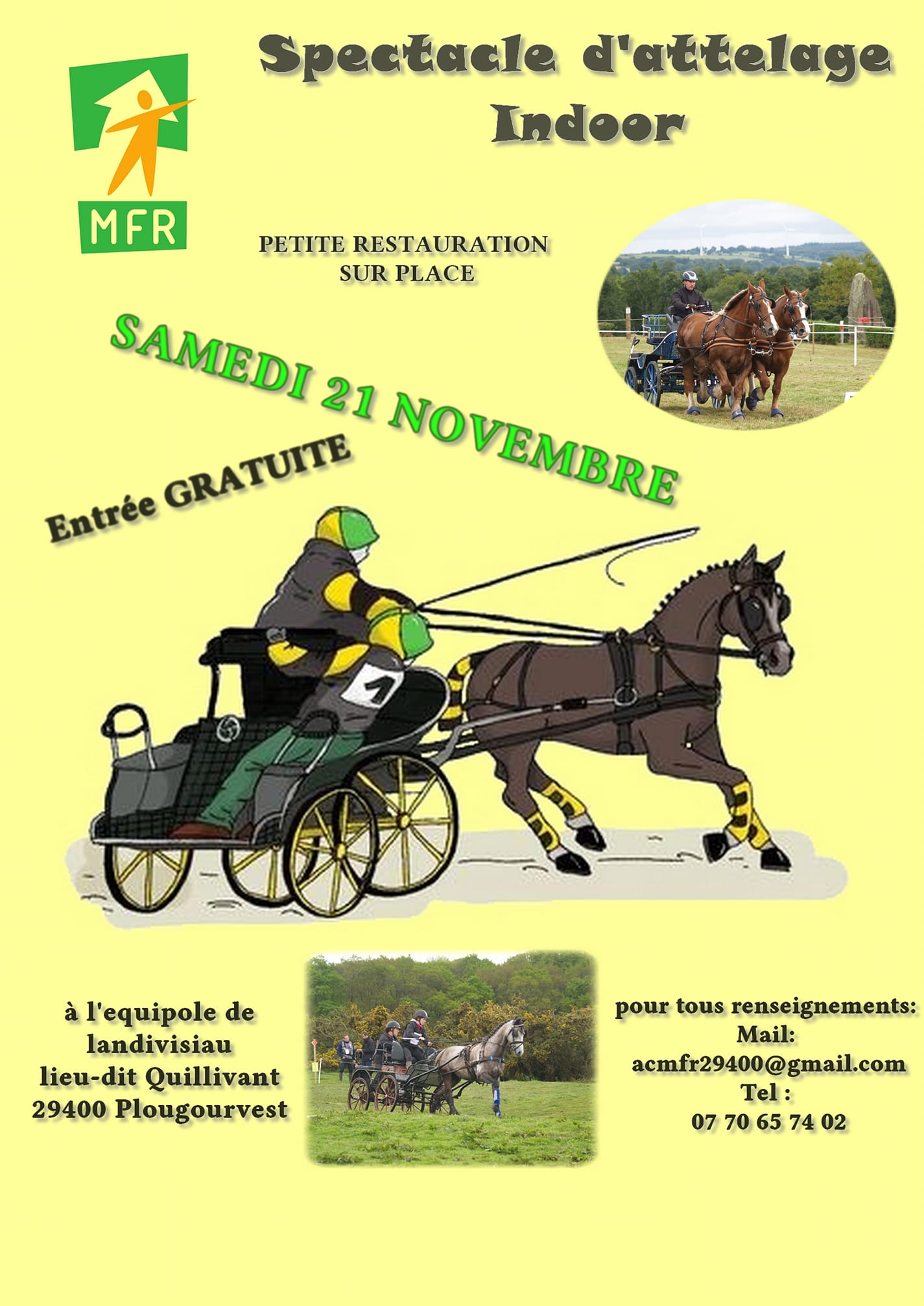 Concours d'attelage Indoor - Equipôle de Landivisiau