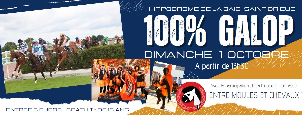 Courses 100% galop à l'hippodrome de Saint Brieuc