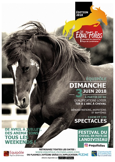 Equifolies 2018 : Festival du Cheval en Pays de Landivisiau : d’avril à Juillet, des animations tous les weekends.