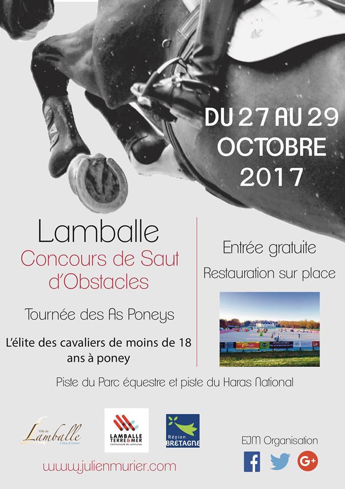 Tournée des As au Parc Equestre du Haras National de Lamballe du 27 au 29 octobre