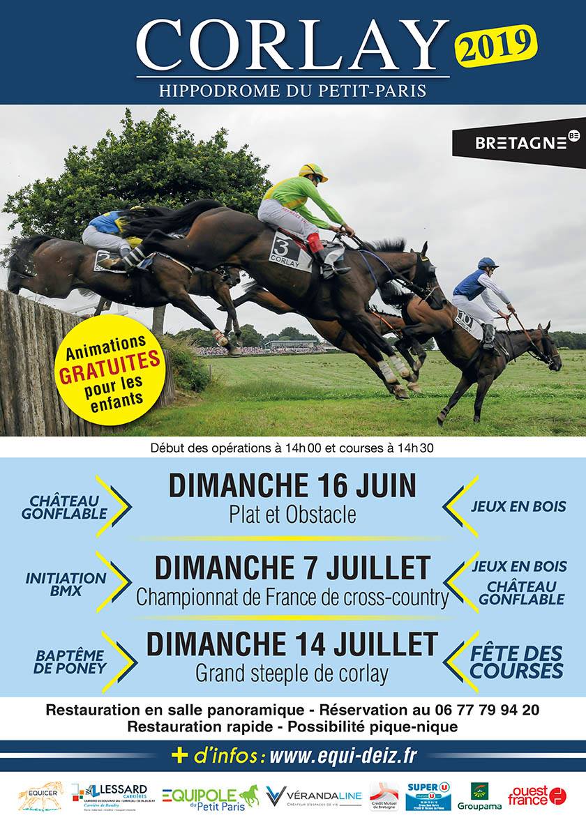 Courses à l'hippodrome de Corlay : 16 juin, 7 juillet et 14 juillet